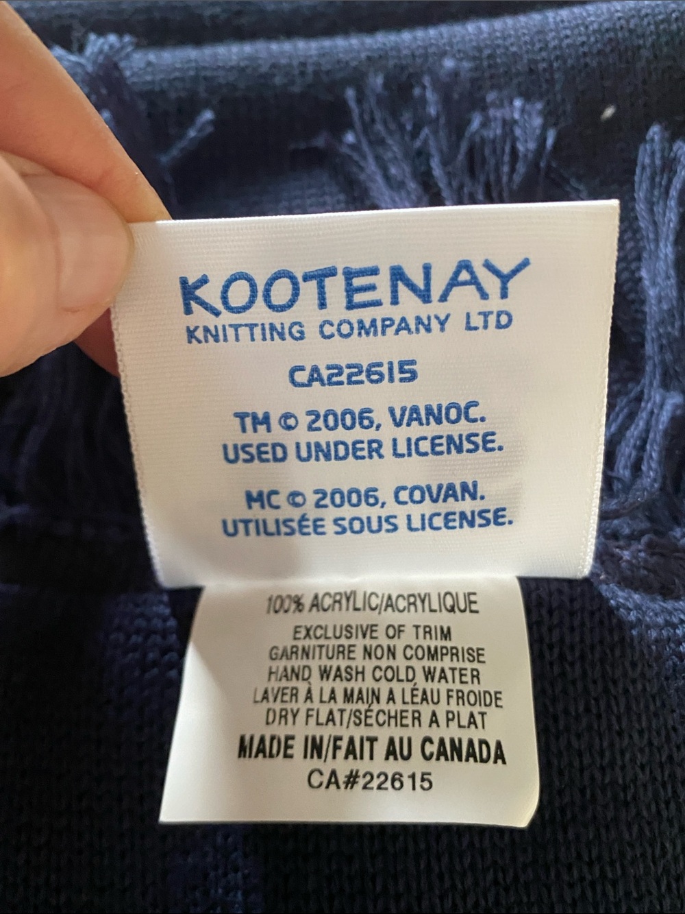 Vancouver 2010 Olympics Deloitte Kootenay Knit Scarf Made in Canada - Picture 5 of 5